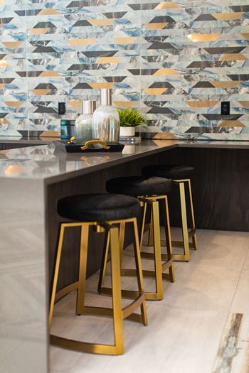 A row of bar stools